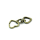 Porte-clés fendus en alliage de coeur PURS-PW0007-08AB-1