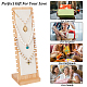 PH PandaHall 15 Slots Necklace Holder Stand Wood Jewelry Display Stand Tabletop Display Boards Chain Choker Organizer with Velvet Mat for Necklace Pendants Bracelet Jewelry NDIS-WH0009-16B-6