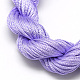 編み込みポリエステルコード  紫色のメディア  1mm  約28.43ヤード（26m）/バンドル  10のバンドル/バッグ OCOR-Q039-032-3