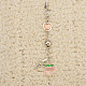 Globleland 2 pz 2 cinturini per cellulari in muratura fatti a mano fragola in 150 colori HJEW-GL0001-13-6