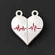 Fermoirs magnétiques en alliage de coeur d'amour FIND-C013-01C-1