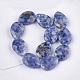 Natürliche blaue Fleck Jaspis Perlen Stränge X-G-S354-10-2