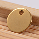 Danlingjewelry placage ionique (ip) 304 étiquette vierge d'estampage en acier inoxydable breloques rondes plates STAS-DL0001-18-1