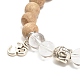 Simbolo aum/om e braccialetto con ciondoli in lega di buddha per ragazze adolescenti BJEW-JB07726-4