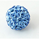 Polymer Clay Rhinestone Beads RB-H284-6MM-Half-2-1