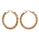 Glass Braided Big Hoop Earrings EJEW-JE04907-3
