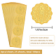 CRASPIRE 2 Inch Envelope Seals Stickers Torch 100pcs Leaf Embossed Foil Seals Adhesive Gold Foil Seals Stickers Label for Wedding Invitations Envelopes Gift Packaging DIY-WH0211-299-2