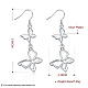 Boucles d'oreilles avec pendentif en laiton EJEW-BB16884-3