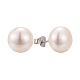 Valentine Presents for Her 925 Sterling Silver Ball Stud Earrings EJEW-D029-9mm-2-5