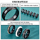 Unicraftale 10 pz anello con nucleo vuoto in canna di fucile misura 11 anello per dito scanalato in acciaio inossidabile per intarsio anelli vuoti rotondi con sacchetti di velluto per la creazione di gioielli 21 mm STAS-UN0039-22A-6