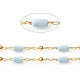 3.28 Fuß handgefertigte natürliche türkisfarbene Perlenketten X-CHC-E021-01F-2