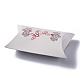 紙枕ボックス  キャンディーギフトボックス  結婚式の好意のベビーシャワーの誕生日パーティー用品  ホワイト  言葉  3-5/8x2-1/2x1インチ（9.1x6.3x2.6cm） CON-A003-B-06A-1