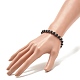 Natural Lava Rock Stretch Bracelet with Crystal Rhinestone Beads BJEW-JB08191-03-3