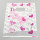 プリントプラスチックバッグ  バレンタインのギフトパッケージ袋  マゼンタ  30x20cm PE-S039-20x30cm-02-2