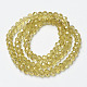 Electroplate Transparent Glass Beads Strands EGLA-A034-T2mm-H18-2