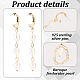 Anattasoul 2 paires de boucles d'oreilles pendantes en perles naturelles de style 2 EJEW-AN0002-66-3