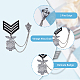 SUPERFINDINGS 2 Styles Republique Francaise Eagle Hanging Charms Lapel Pins Military Hero Medals Retro Shield Geometric Alloyl Medal Brooch Pins with Safety Chains for Women Men Coat Jacket Costume JEWB-FH0001-18-4