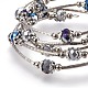 Cinq boucles de bracelets en verre à facettes BJEW-JB04135-05-2