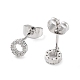 Brass Micro Pave Cubic Zirconia Stud Earrings EJEW-P247-03P-2