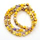 Synthetic Ocean White Jade Beads Strands G-L019-6mm-09-1
