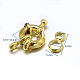 Brass Spring Ring Clasps KK-L082C-01-4