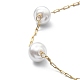 Braccialetto a catena con perline in plastica imitazione perla abs BJEW-JB09421-3