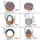 AHANDMAKER 20Pcs 5 Sizes Resin & Walnut Wood Pendants RESI-GA0001-06-2