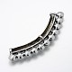 Antique Silver Plated Alloy Curved Tube Beads PALLOY-J628-A01-2