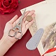 SUNNYCLUE 2Pcs 2 Styles Stainless Steel Embroidery Scissors & Imitation Leather Sheath Tools TOOL-SC0001-36-3