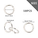 DICOSMETIC 10Pcs Alloy Spring Gate Rings FIND-DC0002-39-2