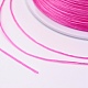 フラット弾性クリスタルストリング  弾性ビーズ糸  ストレッチブレスレット作り用  濃いピンク  0.7mm  約546.8ヤード（500m）/ロール EW-F006-33-3