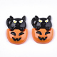 Cabujones de resina de gatito con tema de Halloween X-CRES-T013-03-1