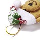 不織布クリスマスペンダントデコレーション  プラスチックの目で  クマ  キャメル  190mm AJEW-P099-07-3