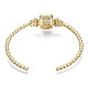 Bracelet de manchette en perles de zircone cubique scintillant pour elle BJEW-N012-004-NF-2