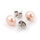 Boucles d'oreilles en perles naturelles EJEW-JE02880-3