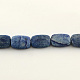 Aventurina azul natural de hebras de perlas rectángulo G-S197-08-2