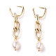 Brass Huggie Hoop Earrings EJEW-JE04386-1