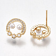 Brass Stud Earring Findings KK-T038-480G-2