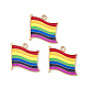 Colgantes de esmalte de aleación de bandera del orgullo del color del arco iris ENAM-K067-10-3