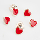 GORGECRAFT 100Pcs Metal Shank Buttons Heart Shaped Buckle 12Mm Plastic Button Accessories With Enamel For Shoe Charms Women Dress Suits Blazer Jacket Uniform (Red) BUTT-GF0001-11B-4