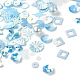 プラスチックスパンコールビーズ  スパンコールビーズ  混合図形  ブルー  4~19x4~13x0.1mm  穴：1~3.9mm DIY-P025-05E-4