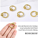 BENECREAT 8pcs 18K Gold Plated Round Screw Carabiner Lock Charms Necklace Link Connector Charms for Bracelet Making KK-BC0004-77-3