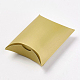 クラフト紙の結婚式の好きなギフトボックス  枕  ゴールド  7.7x13x3.5cm CON-WH0033-B-04-4