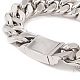 304 Stainless Steel Curb Chains Bracelet for Women BJEW-E107-10P-4