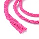 コットン糸  DIYの工芸品について  ギフトラッピングとジュエリー作り  濃いピンク  3mm  約109.36ヤード（100m）/ロール OCOR-F014-01N-3