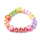 Set di braccialetti elasticizzati con perline acriliche opache per bambini BJEW-JB06403-6