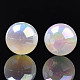 Perles acryliques placage irisé arc-en-ciel PACR-S221-008B-02-3