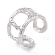 304 anello per polsino aperto cavo twist cricle in acciaio inossidabile per donna RJEW-G275-07P-1