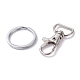 Alloy and Iron Keychain Clasps PALLOY-XCP0001-70-3
