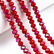 Electroplate opaco colore solido perle di vetro fili EGLA-A034-P6mm-L21-4